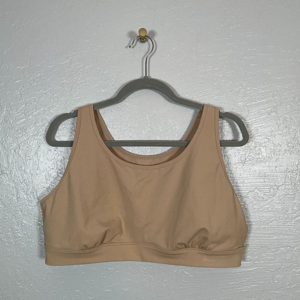 Duluth Trading Women XL Beige Hellrassiere Low Impact Sports Bra Athleisure